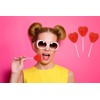 The Dreidel Company Valentines Day Lollipops Red Double Heart Shaped