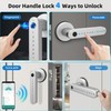 KENRONE Smart Door Lock, Door Handle with APP Unlock, Biometric
