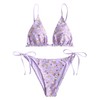 ZAFUL - Bikini triangular para mujer, traje de baño de