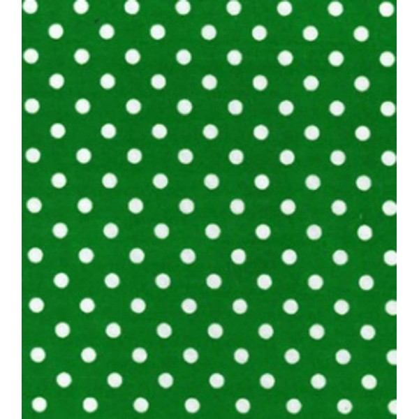 CRS Fur Fabrics 5056653810119 Bedruckter Polycotton-Stoff – gepunktet auf Smaragd,