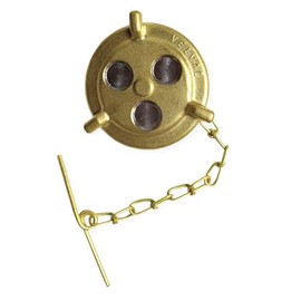 Velvac 600017 Fuel Tank Cap Male, Vented, 2 1/8" Nominal Size, 12 Threads Per Inch