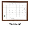Dry Erase Monthly Calendar Whiteboard, Magnetic White Board for Wall,Brown
