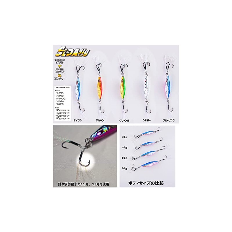 MARUSHINGYOGU (DRAGON) Jig, SLDA Jig, 2.8 oz (80 g) #Akakin