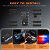 Doxmall LED Strobe Light for Trucks,8Pcs Red Blue Emergency Grill