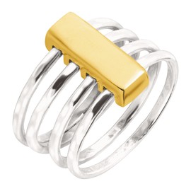 Silpada 'Agility' Ring in Sterling Silver and Brass, Size 8, Size 8