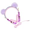 TEHAUX Rhinestone Headphones with Fuzzy Ball Design Over Ear Headset