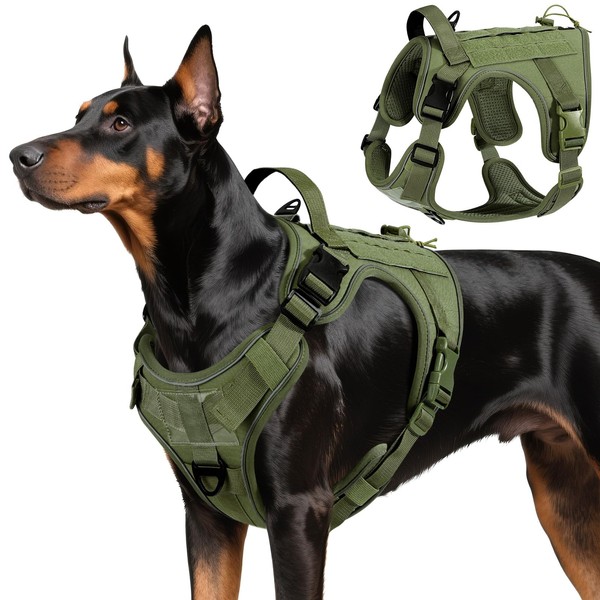 VavoPaw Tactical Dog Harness, Easy Control & No Pull Dog