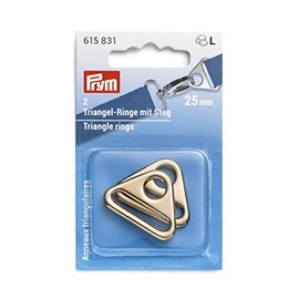 Prym 615831 Bridge 25mm New Gold Triangle Rings Zinc Alloy