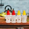 4Pcs Mini Ketchup Squeeze Bottles, 25ml Refillable Container for Condiments,