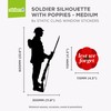 Medium Remembrance Soldier Silhouette Window Sticker for Glass - Includes