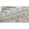 Natural White Abalone Shell Sheet for Inlay and Overlay with Backside Tape(9.4" x 5.5" x 0.007") (Ocean White Abalone)
