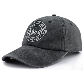 Abuelo Gifts for Men, EL Mejor Abuelo Del Mundo Hat, Regalos para Abuelo Baseball Cap, Fathers Day Christmas Birthday Gifts for Grandpa Papa Dad Papaw Black
