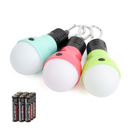 EverBrite EverBrite 3-Pack Camping Lights - 3 Lighting Modes, Portable LED Bulbs Ideal for Kids' Adventure Activities, Backpacking, Camping, Picnic, Emergency and More, 3 x AAA Batteries Included