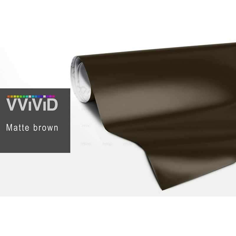 VViViD XPO Matte Brown Vinyl Wrap Roll with Air Release