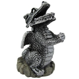 Mystical Silver Dragon Incense Cone Holder - 9.5cm x 6cm (1 Pc) - Unique & Intricately Designed - Captivating Home Decor & Aromatherapy Experience