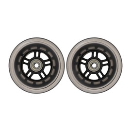1 Pair 100mm Silent Scooter Wheels Replacement Parts for Luggage, Suitcase, and Swing Car