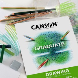 Canson Graduate Drawing Pad, Foldover, 5.5x8.5 inch, 30 Sheets | Artist Paper for Adults and Students - Drawing, Sketching and Art Journaling