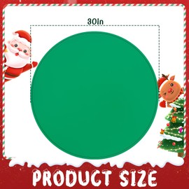 Silicone Christmas Tree Stand Mat 30.7 inch Heavy Duty Christmas Tree Mat for Under Tree Waterproof Christmas Tree Stand Pad for Floor Waterproof Tree Floor Protection Mat for Xmas Home Decor (Green)