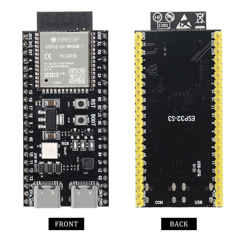 AITRIP 2 pieces ESP32-S3-DevKitC-1 board, WROOM-1-N16R8 ESP32-S3-DevKitC-1 development board with