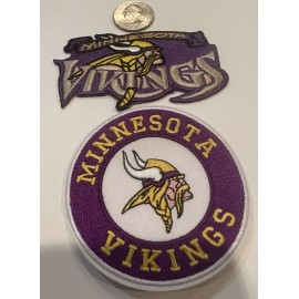 Unbranded (2)-Minnesota Vikings vintage Style embroidered iron on Patches 3”x 3” Beautiful