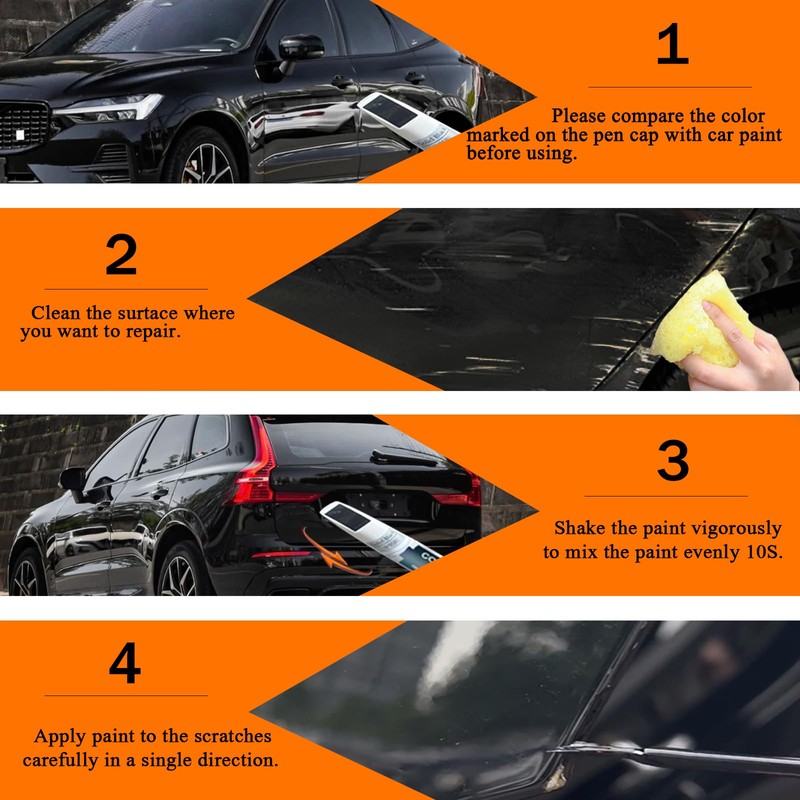 Vapour Grey(740) Touch Up Paint Compatible with Volvo, Car Paint