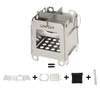 Lixada Lightweight Folding Pocket Wood Burning Stove Portable Stainless Steel