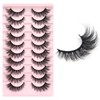 Mink Wispy Fluffy False Eyelashes – Cat Eye Lashes with