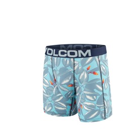 Volcom - Calzoncillos tipo calzones de poliéster y elastano para hombre, con cómodo panel lateral flexible, aspecto elegante y moderno, Azul/Marino/Brezo/Quora, Small