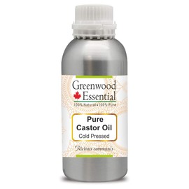 Greenwood Essential Pure Castor Oil (Ricinus communis) Cold Pressed 300ml (10 oz)