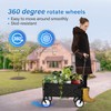 YSSOA Rolling Folding & Rolling Collapsible Garden Cart, Outdoor Camping
