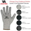 ACKTRA 6 Pairs, Cut Resistant Safety WORK Gloves, Level 5,