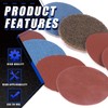 Glarks 120Pcs Sanding Discs Assortment Kit, 3 Inch Quick Change