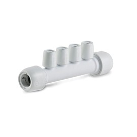 Hep2O 22mm x 10mm 4 Port Open Rail Manifold