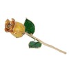 Golded Rose Flower Yellow 24K with Base Gift Decoration for