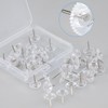HXMJIED 50pcs Clear Push Pins, Flat Head Push Pins, Plastic