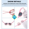 Flexible Polarized Baby Sunglasses with Strap Adjustable for Toddler &