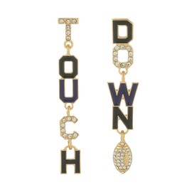 Madison Tyler Football Dangle Earrings for Women | TOUCHDOWN Drop Earrings | Sports Lover Post Earrings | Football Mom | Football Team Gifts for Women Jewelry