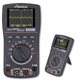 Abestop AT211 Oszilloskop Multimeter 2 in1 Oszilloskop 1MHz Bandbreite 2.5Msps Abtastrate Messgerät Funktion AC/DC Strom/Spannung Tester
