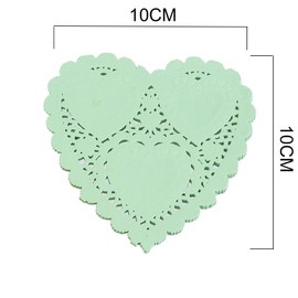 CCINEE 4 Inch Valentine Heart Doilies Lace Paper for Wedding Decoration Valentine's Day Party Decor Pack of 200