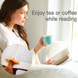 2 Pack Book Page Holder for Reading, Jelly Pattern Thumb Bookmark, Thumb Book Page Holder, Book Opener Holder, Book Accessories Gifts for Teacher, Student and Reading Lovers (Peach Fuzz)