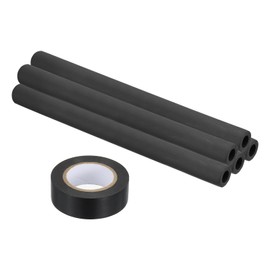 PATIKIL 1"(25mm) ID 1-3/4"(45mm) OD Pipe Insulation Foam Tube Set, 5Pcs 5.9Ft Self Adhesive Pipe Insulation Tube Cover Wrapping for Outdoor Winter Irrigation