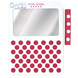 Five Star Locker Mirror and Board, Magnetic, Push Pin, School Locker Accessories, 6" x 8", Red (73535)