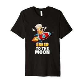 Beer to the Moon Crypto Memecoin Premium T-Shirt
