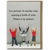 Bold & Bright - Funny Birthday Card - ‘Fitness Passion’