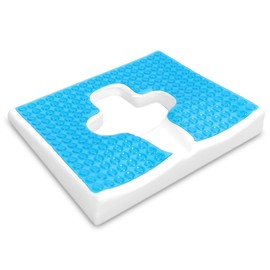 TITA-DONG Anti Bedsore Cushion, Breathe Freely Fiber Material Bedsore Cushions for Butt, T Shaped Opening Triangular Slope Design Anti Decubitus Cushion for Elderly, Bedridden, Disabled (Blue)