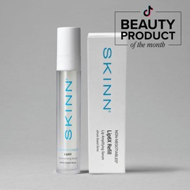 SKINN Cosmetics Lip6X Lip Amplifying Skincare Daily Smooth Comfort, Silky, Lightweight Serum, Restore Moisture w/ Hydrating Hyaluronic:_Single + Refill