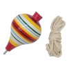Singex Trompo Juguete Mexicano Artesanal Madera Colorido Chico