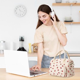 MEXS Lunch Bag Tote Bag Lunch Organizer Lunch Holder Insulated Lunch Cooler Bag 11L for Picnic Work for Women/Men:_Lily