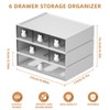 Marbrasse Desk Organizer with 6 Drawers, 3 Tier Stackable Storage