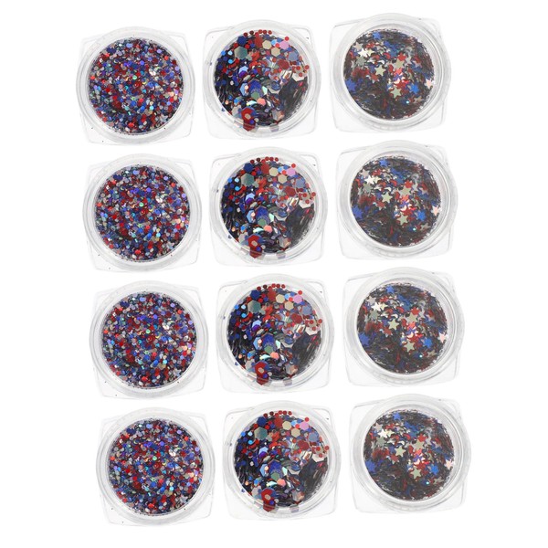 WOONEKY Star-Shaped Nail Art Sequins for Manicure Nail Decors for